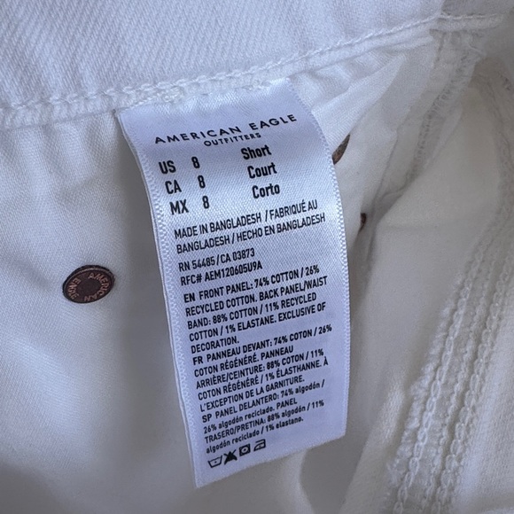 American Eagle Outfitters White Eyelet pants 8 short - Picture 8 of 8